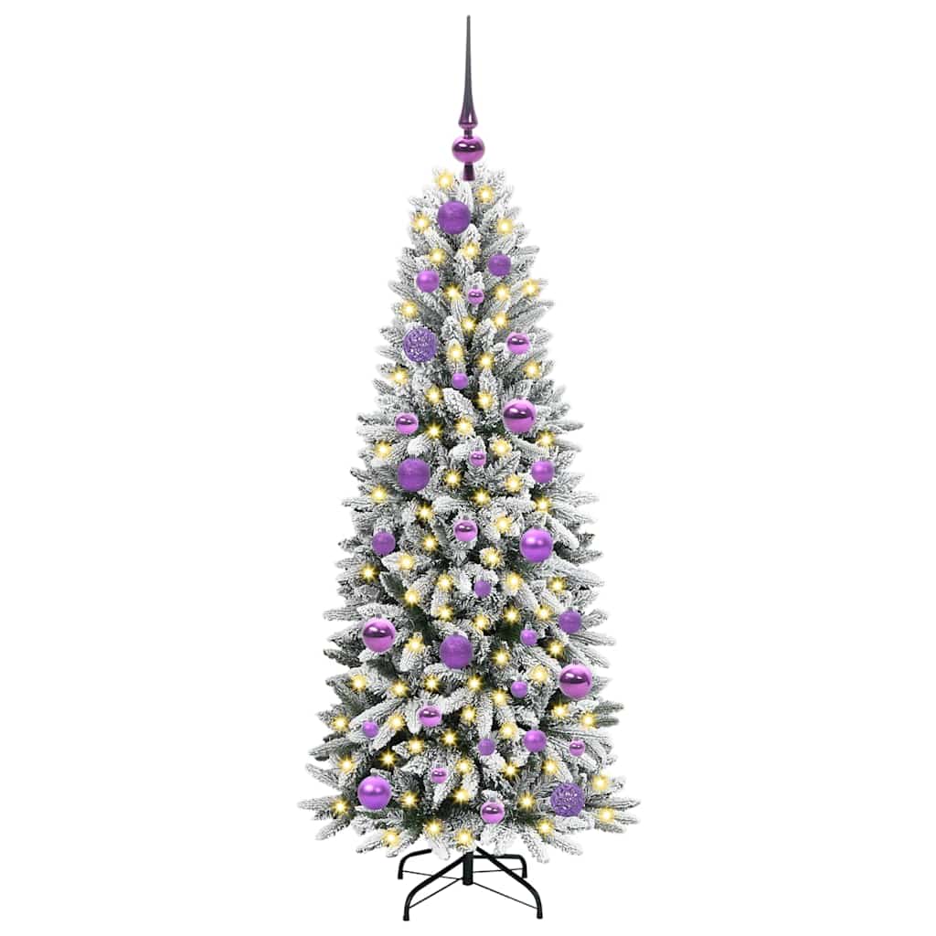 Kunstkerstboom Wit 120 cm PVC en Plastic en Staal en PE is nu te koop bij PeponiXL, paradijselijk wonen!