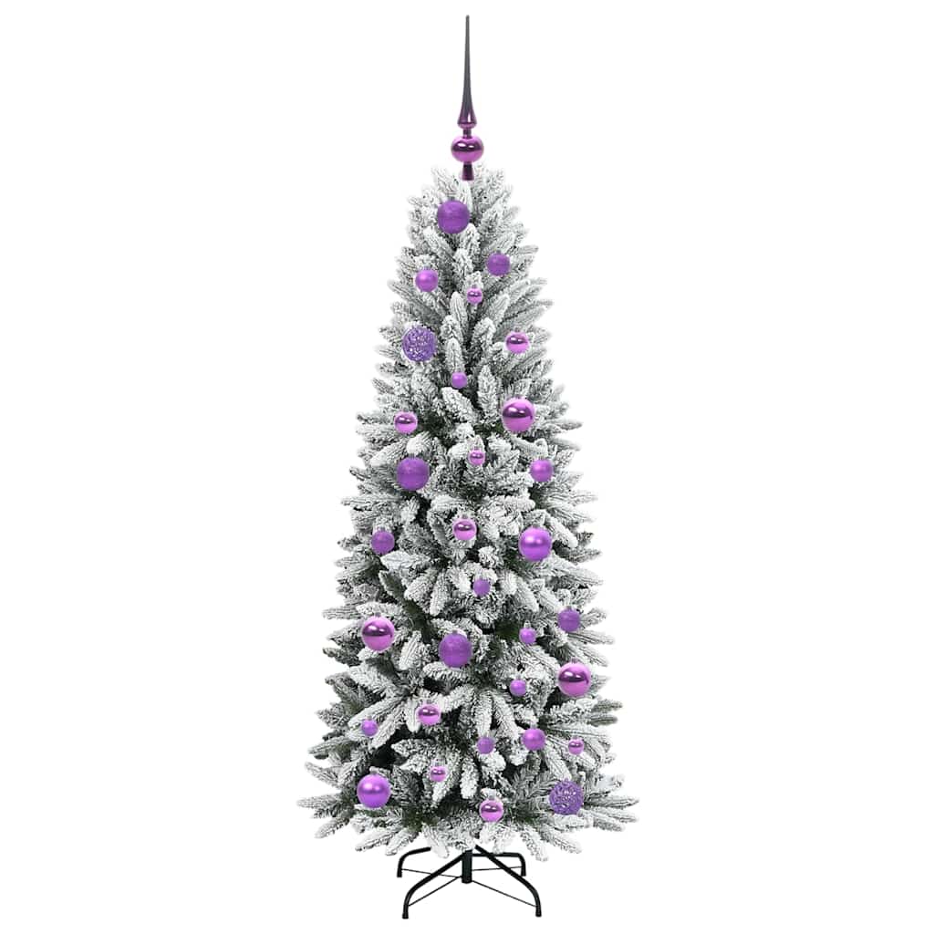 Kunstkerstboom Wit 120 cm PVC en Plastic en Staal en PE is nu te koop bij PeponiXL, paradijselijk wonen!
