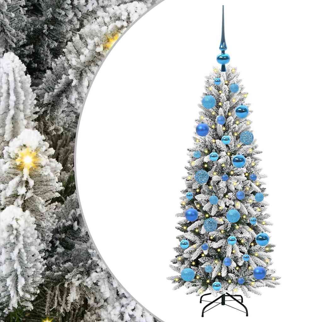 Kunstkerstboom Wit 120 cm PVC en Plastic en Staal en PE is nu te koop bij PeponiXL, paradijselijk wonen!