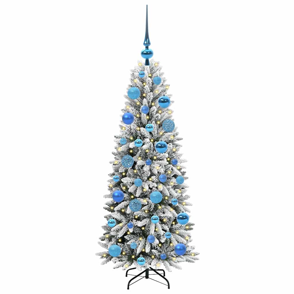 Kunstkerstboom Wit 120 cm PVC en Plastic en Staal en PE is nu te koop bij PeponiXL, paradijselijk wonen!