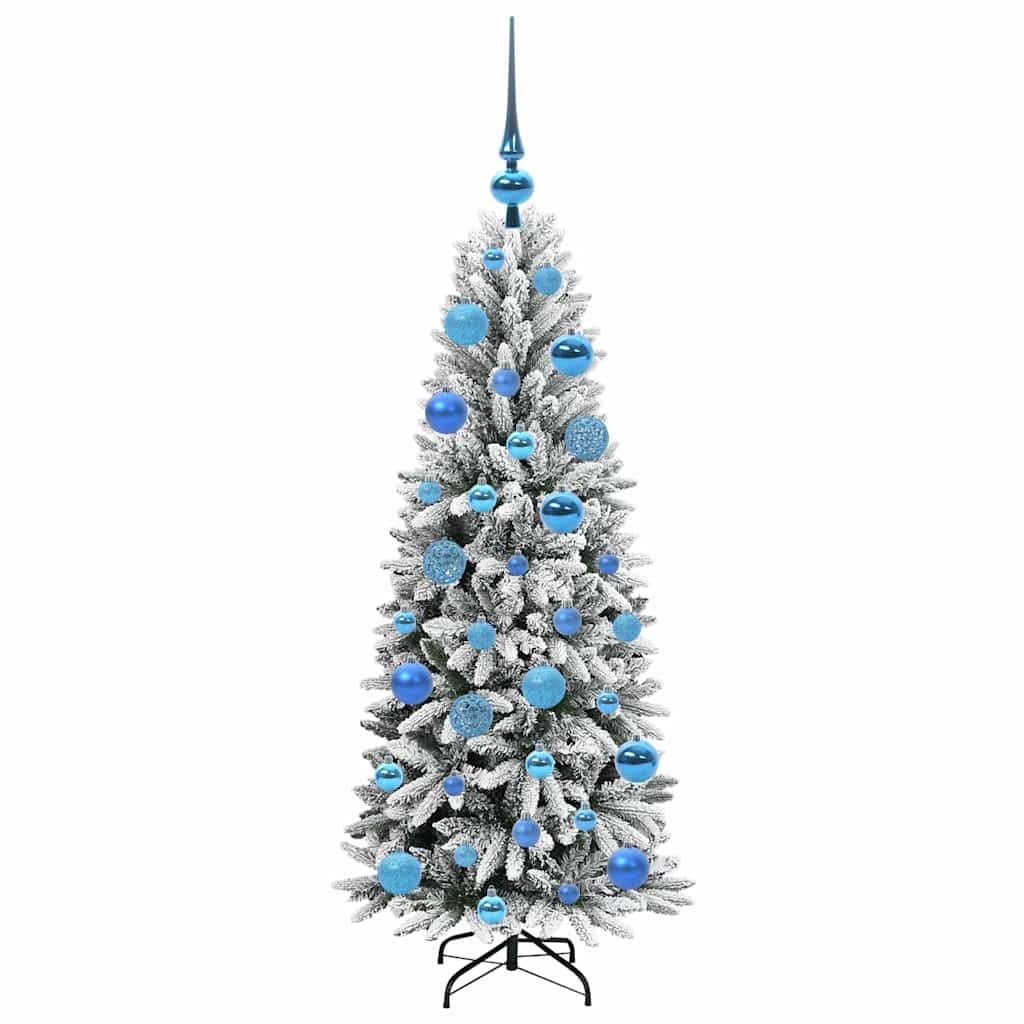 Kunstkerstboom Wit 120 cm PVC en Plastic en Staal en PE is nu te koop bij PeponiXL, paradijselijk wonen!