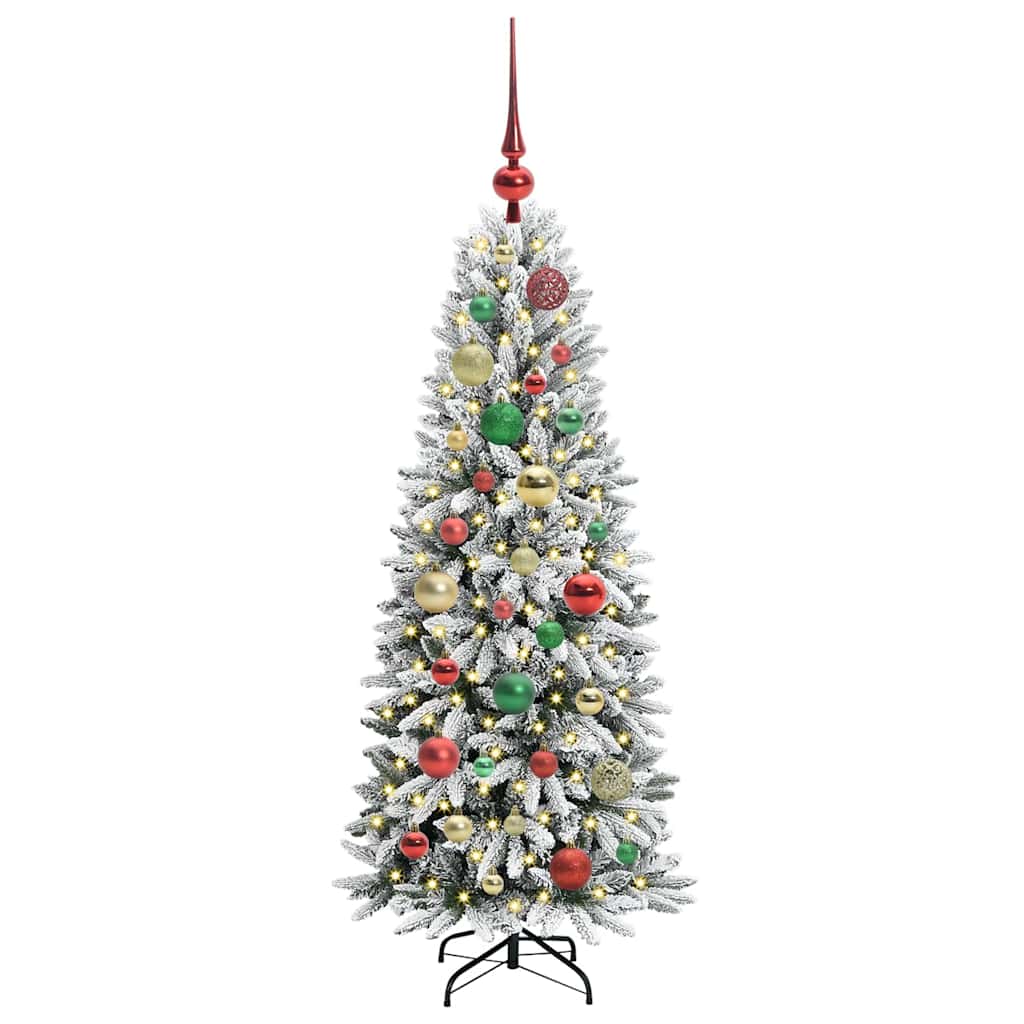 Kunstkerstboom Wit 120 cm PVC en Plastic en Staal en PE is nu te koop bij PeponiXL, paradijselijk wonen!