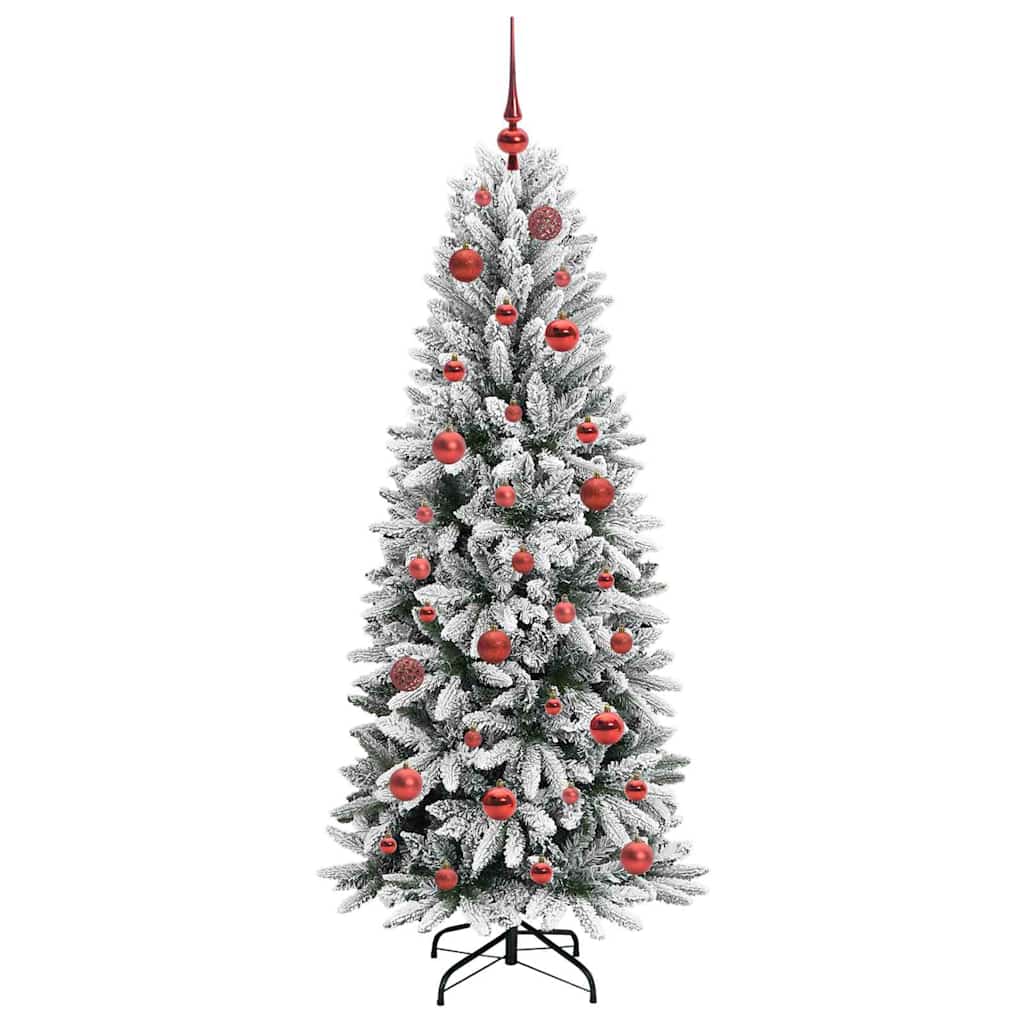 Kunstkerstboom Wit 150 cm PVC en Plastic en Staal en PE is nu te koop bij PeponiXL, paradijselijk wonen!