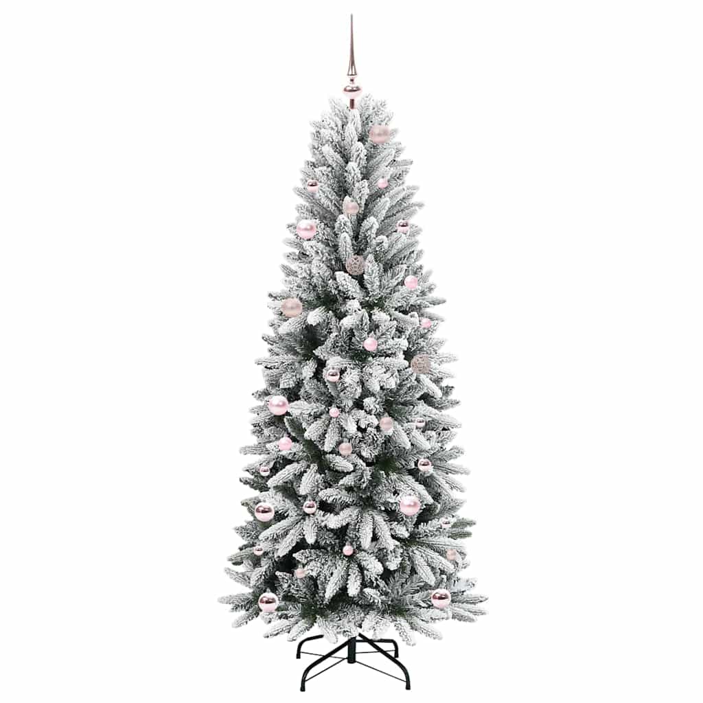 Kunstkerstboom Wit 150 cm PVC en Plastic en Staal en PE is nu te koop bij PeponiXL, paradijselijk wonen!