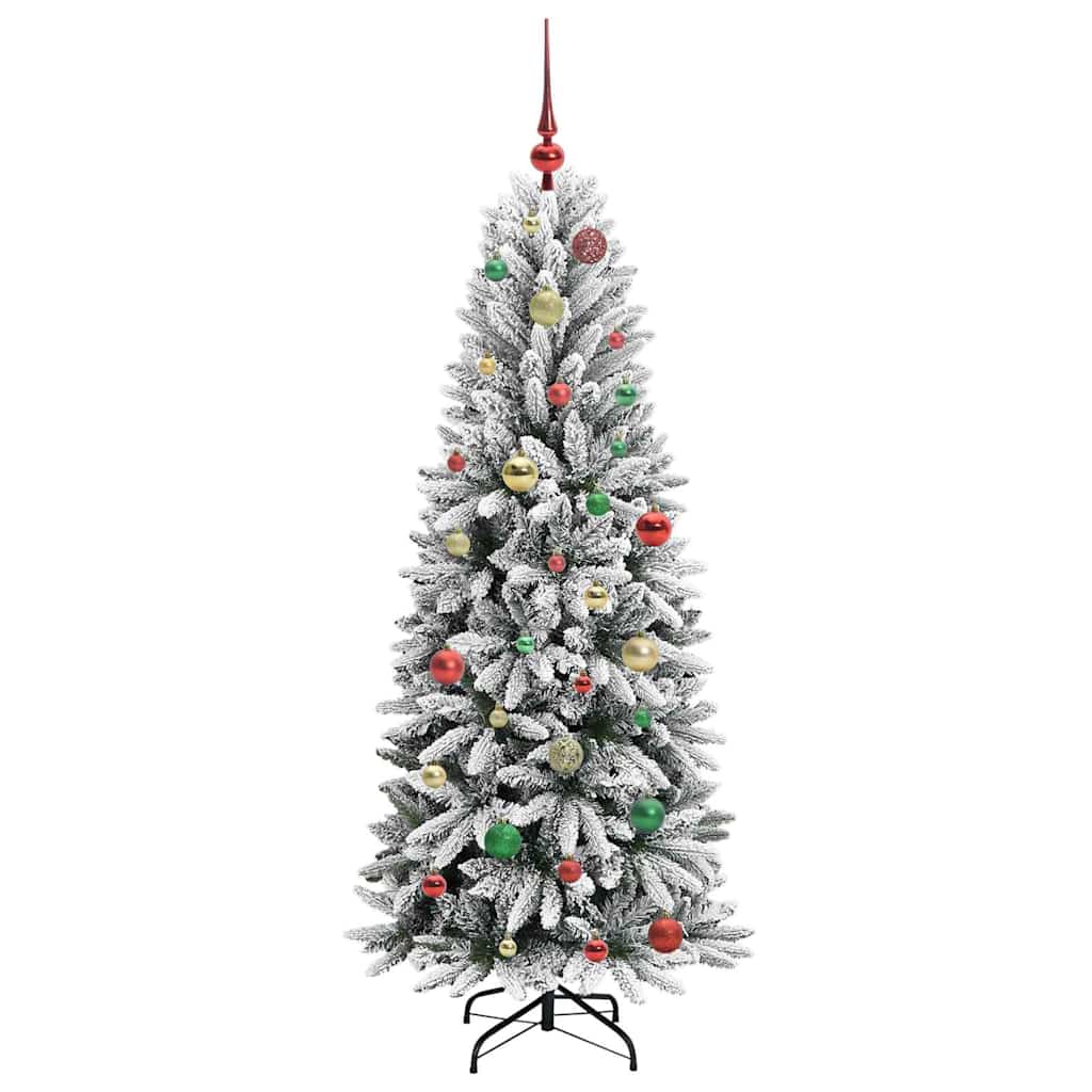 Kunstkerstboom Wit 150 cm PVC en Plastic en Staal en PE is nu te koop bij PeponiXL, paradijselijk wonen!