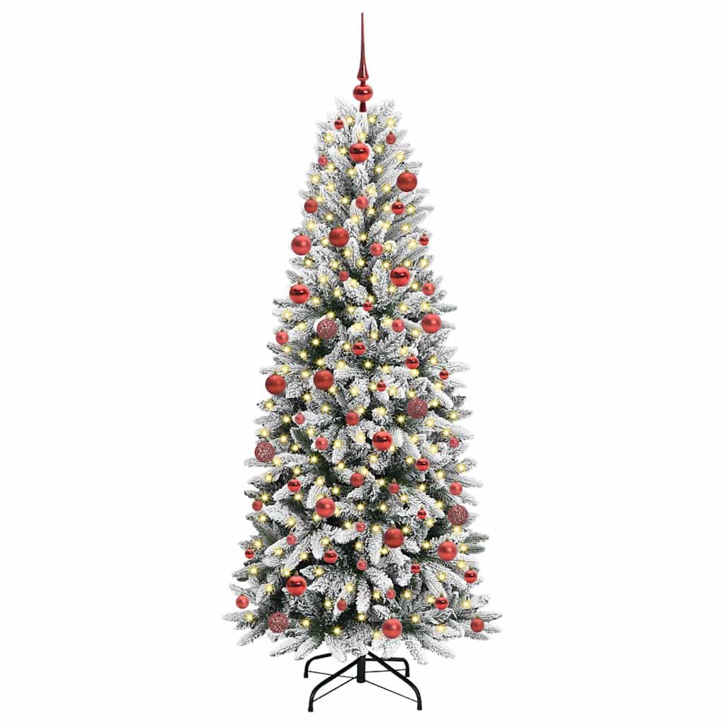 Kunstkerstboom Wit 180 cm PVC en Plastic en Staal en PE is nu te koop bij PeponiXL, paradijselijk wonen!