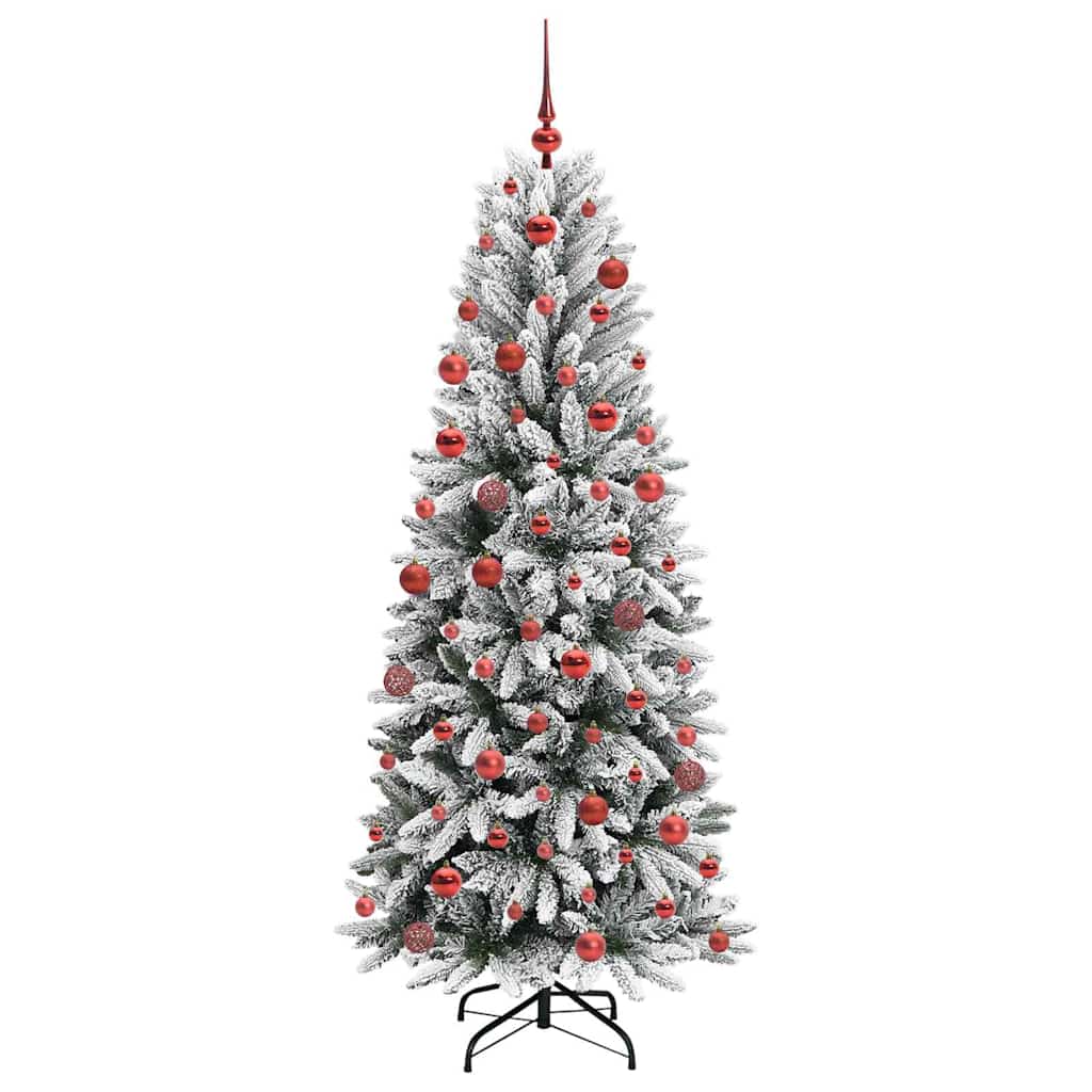 Kunstkerstboom Wit 180 cm PVC en Plastic en Staal en PE is nu te koop bij PeponiXL, paradijselijk wonen!