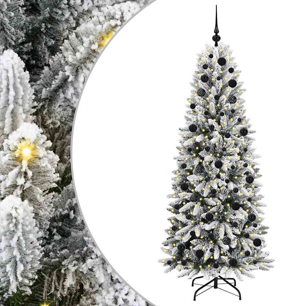 Kunstkerstboom Wit 180 cm PVC en Plastic en Staal en PE is nu te koop bij PeponiXL, paradijselijk wonen!