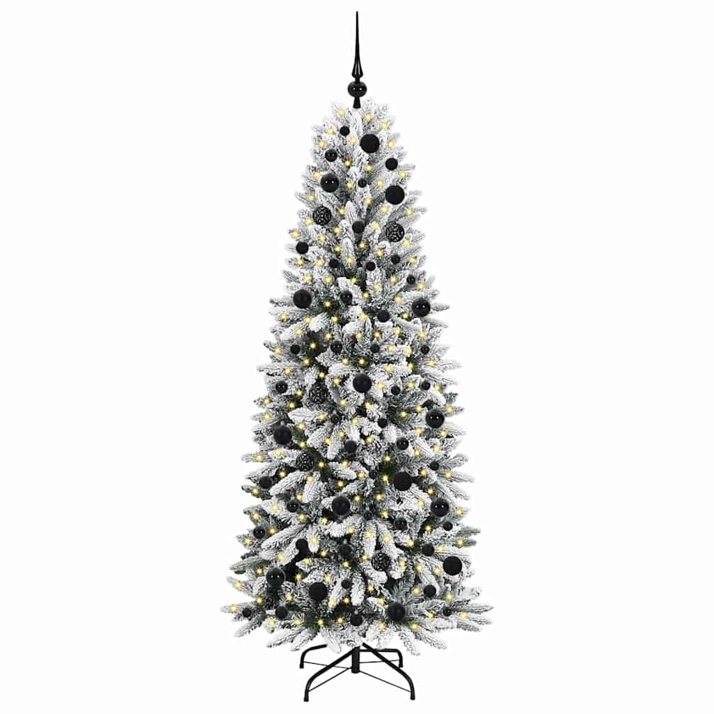 Kunstkerstboom Wit 180 cm PVC en Plastic en Staal en PE is nu te koop bij PeponiXL, paradijselijk wonen!