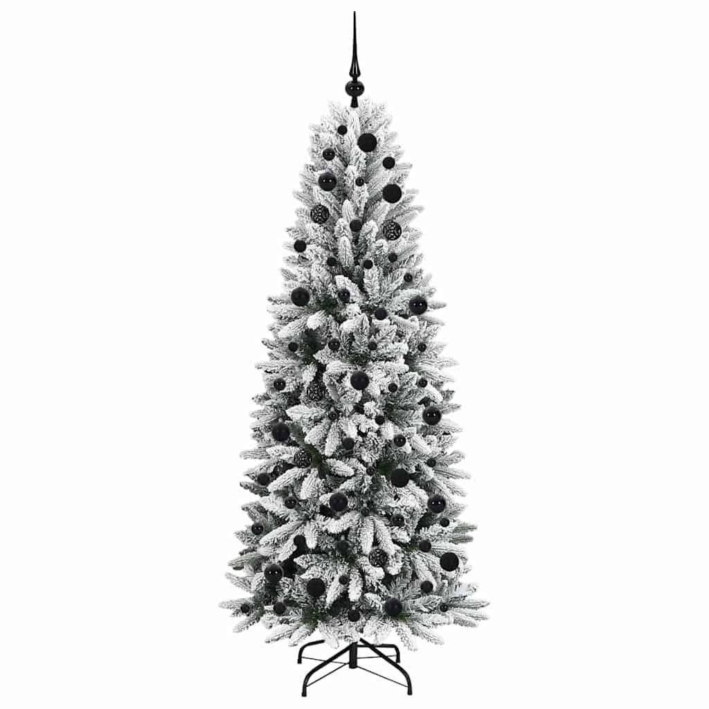 Kunstkerstboom Wit 180 cm PVC en Plastic en Staal en PE is nu te koop bij PeponiXL, paradijselijk wonen!