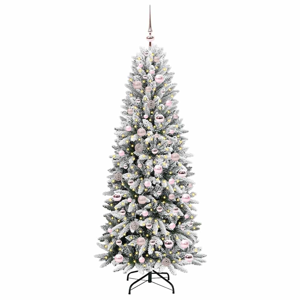 Kunstkerstboom Wit 180 cm PVC en Plastic en Staal en PE is nu te koop bij PeponiXL, paradijselijk wonen!