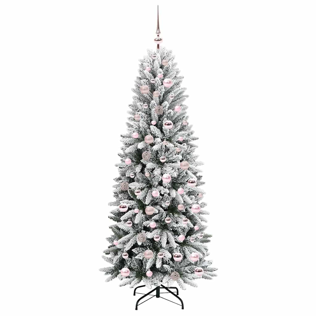 Kunstkerstboom Wit 180 cm PVC en Plastic en Staal en PE is nu te koop bij PeponiXL, paradijselijk wonen!