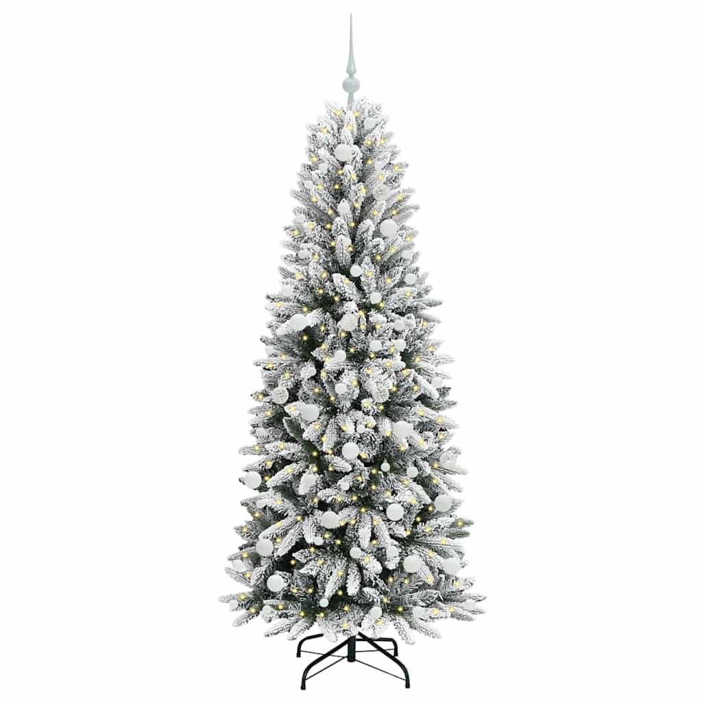 Kunstkerstboom Wit 180 cm PVC en Plastic en Staal en PE is nu te koop bij PeponiXL, paradijselijk wonen!