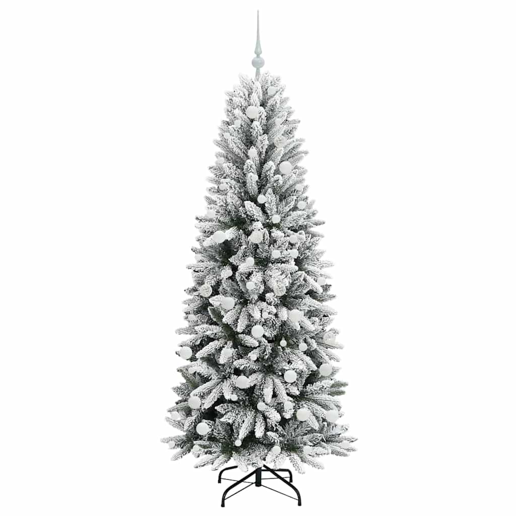 Kunstkerstboom Wit 180 cm PVC en Plastic en Staal en PE is nu te koop bij PeponiXL, paradijselijk wonen!