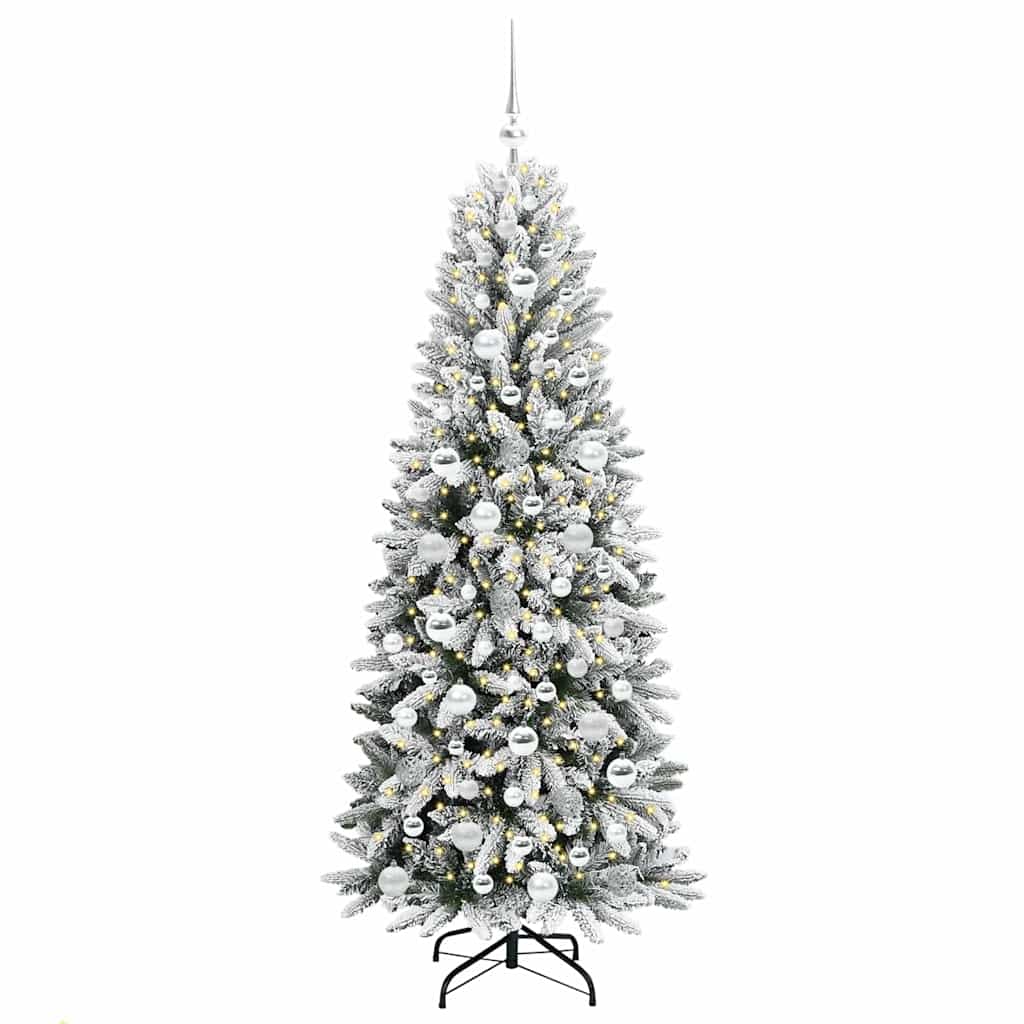 Kunstkerstboom Wit 180 cm PVC en Plastic en Staal en PE is nu te koop bij PeponiXL, paradijselijk wonen!
