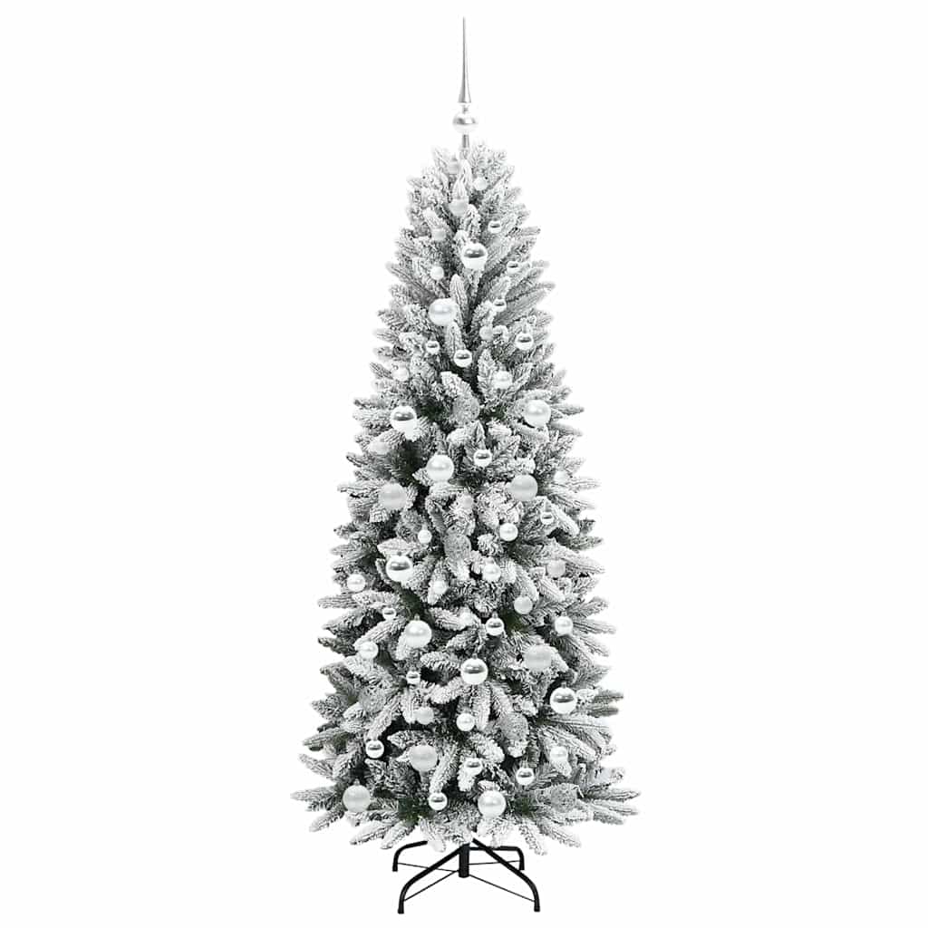 Kunstkerstboom Wit 180 cm PVC en Plastic en Staal en PE is nu te koop bij PeponiXL, paradijselijk wonen!