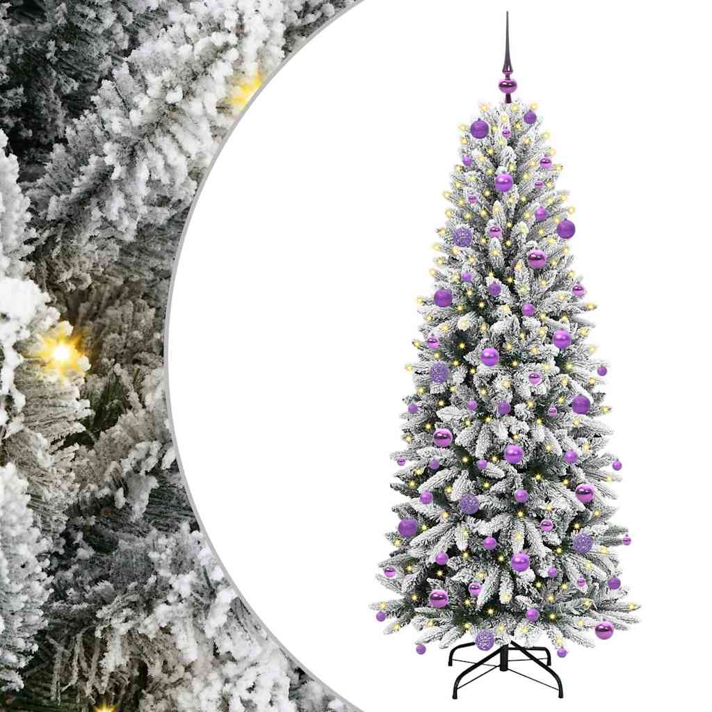 Kunstkerstboom Wit 180 cm PVC en Plastic en Staal en PE is nu te koop bij PeponiXL, paradijselijk wonen!