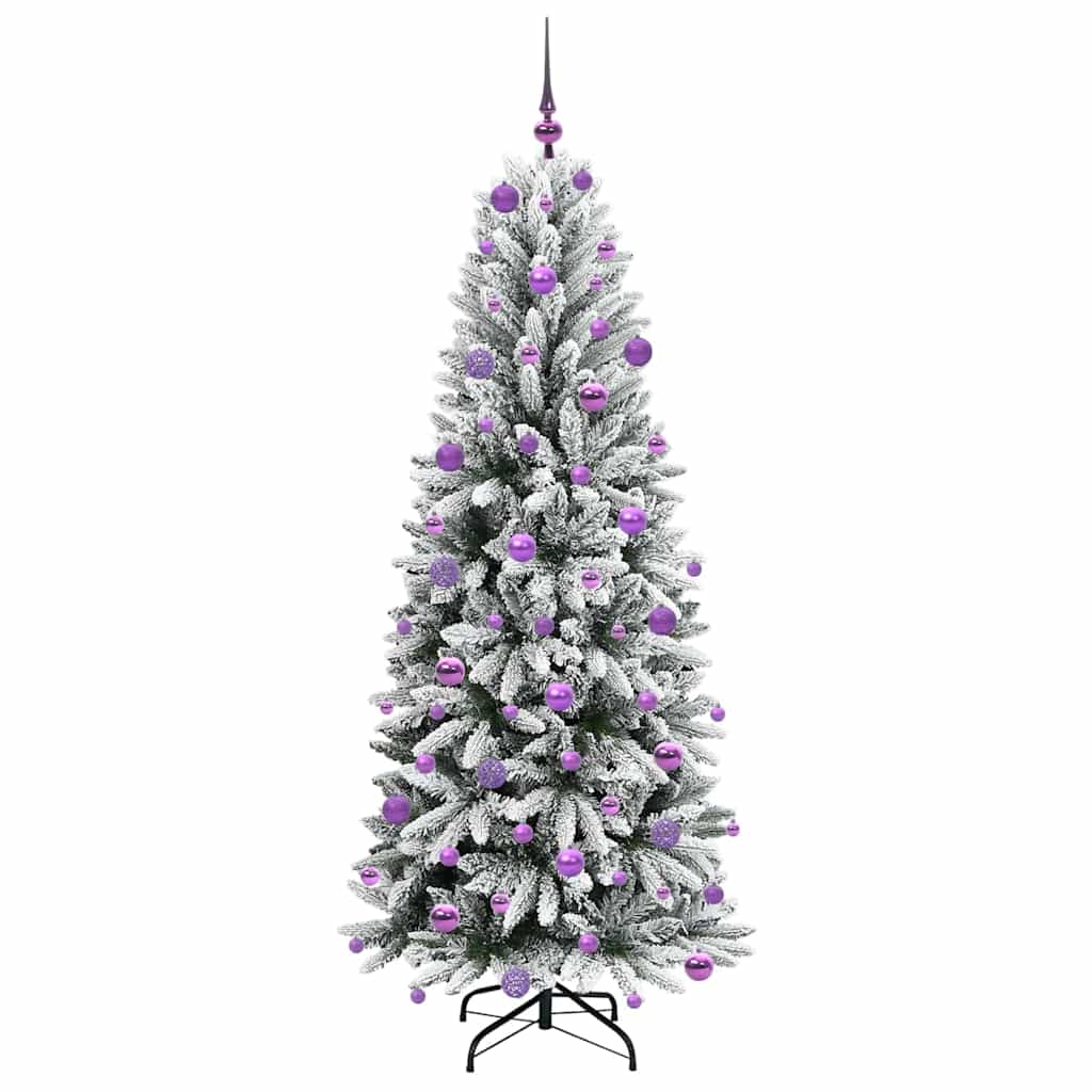 Kunstkerstboom Wit 180 cm PVC en Plastic en Staal en PE is nu te koop bij PeponiXL, paradijselijk wonen!