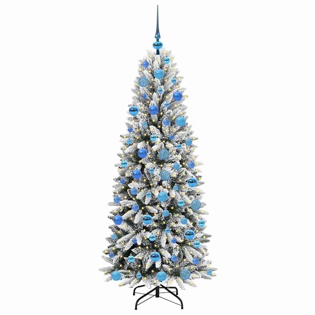 Kunstkerstboom Wit 180 cm PVC en Plastic en Staal en PE is nu te koop bij PeponiXL, paradijselijk wonen!