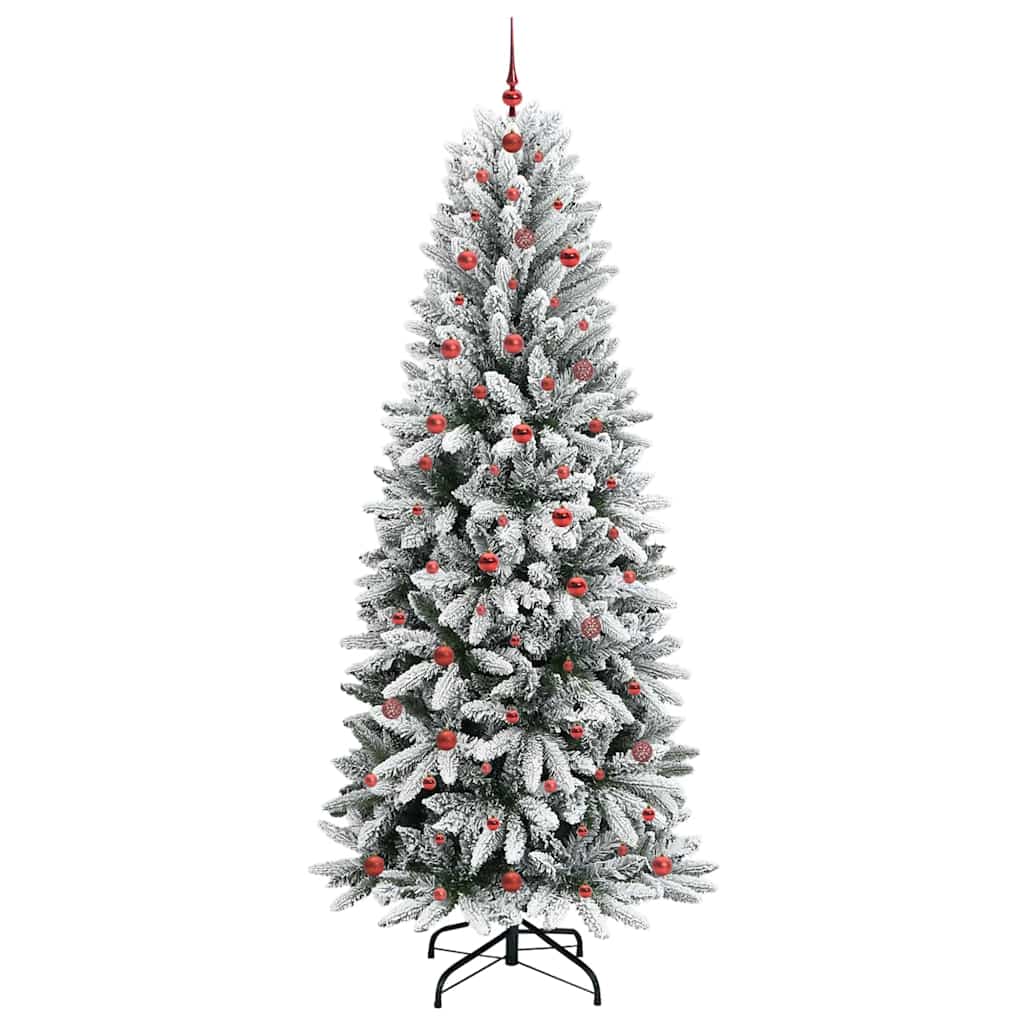 Kunstkerstboom Wit 240 cm PVC en Plastic en Staal en PE is nu te koop bij PeponiXL, paradijselijk wonen!