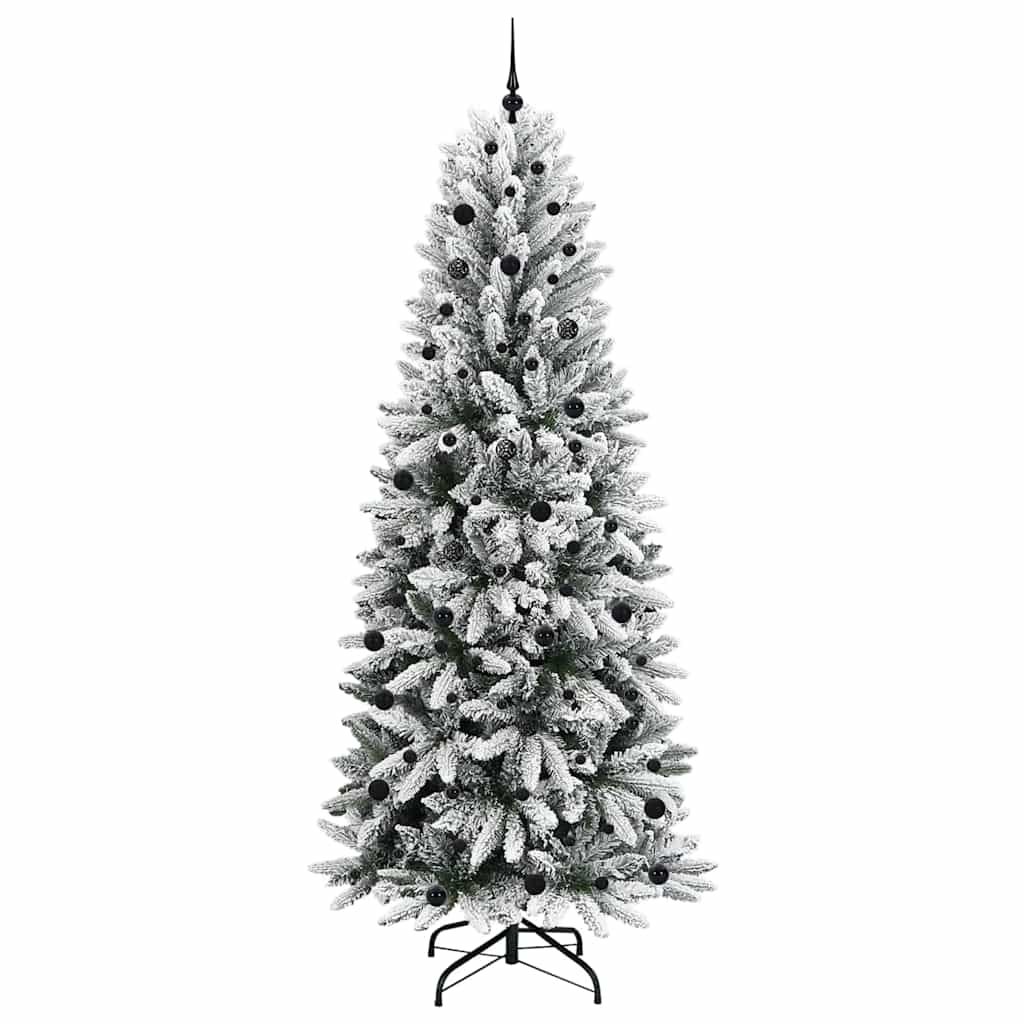 Kunstkerstboom Wit 240 cm PVC en Plastic en Staal en PE is nu te koop bij PeponiXL, paradijselijk wonen!