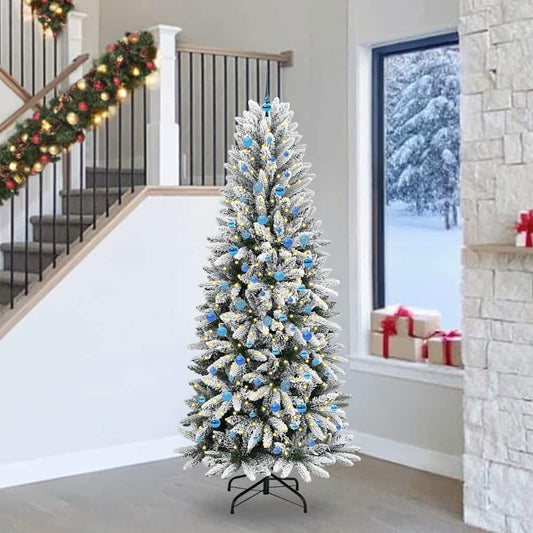 Kunstkerstboom Wit 240 cm PVC en Plastic en Staal en PE is nu te koop bij PeponiXL, paradijselijk wonen!