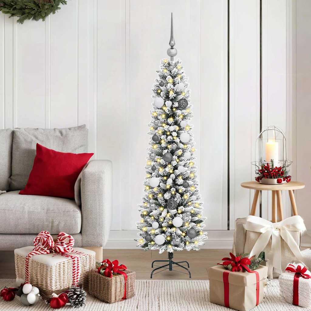 Kunstkerstboom met 150 LED Wit 150 cm PVC en Metaal en Plastic is nu te koop bij PeponiXL, paradijselijk wonen!