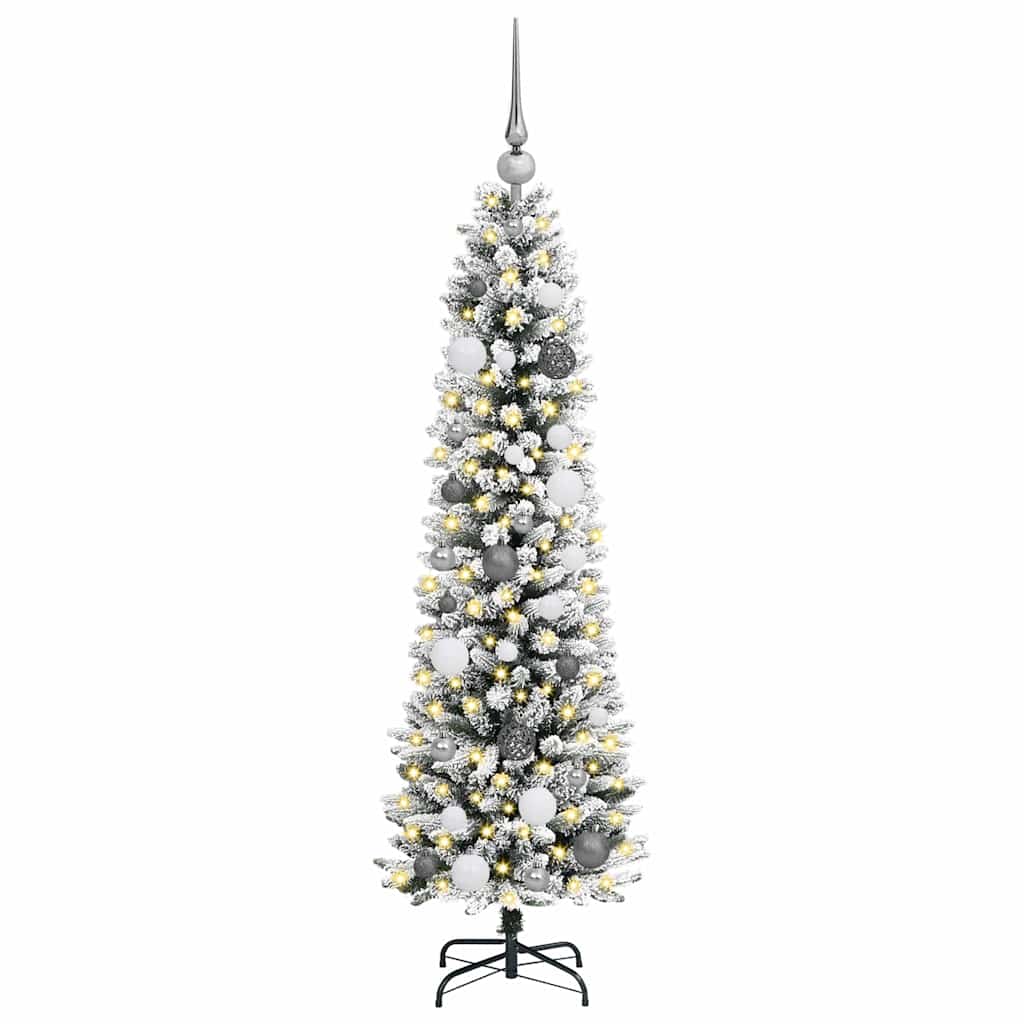 Kunstkerstboom met 150 LED Wit 150 cm PVC en Metaal en Plastic is nu te koop bij PeponiXL, paradijselijk wonen!