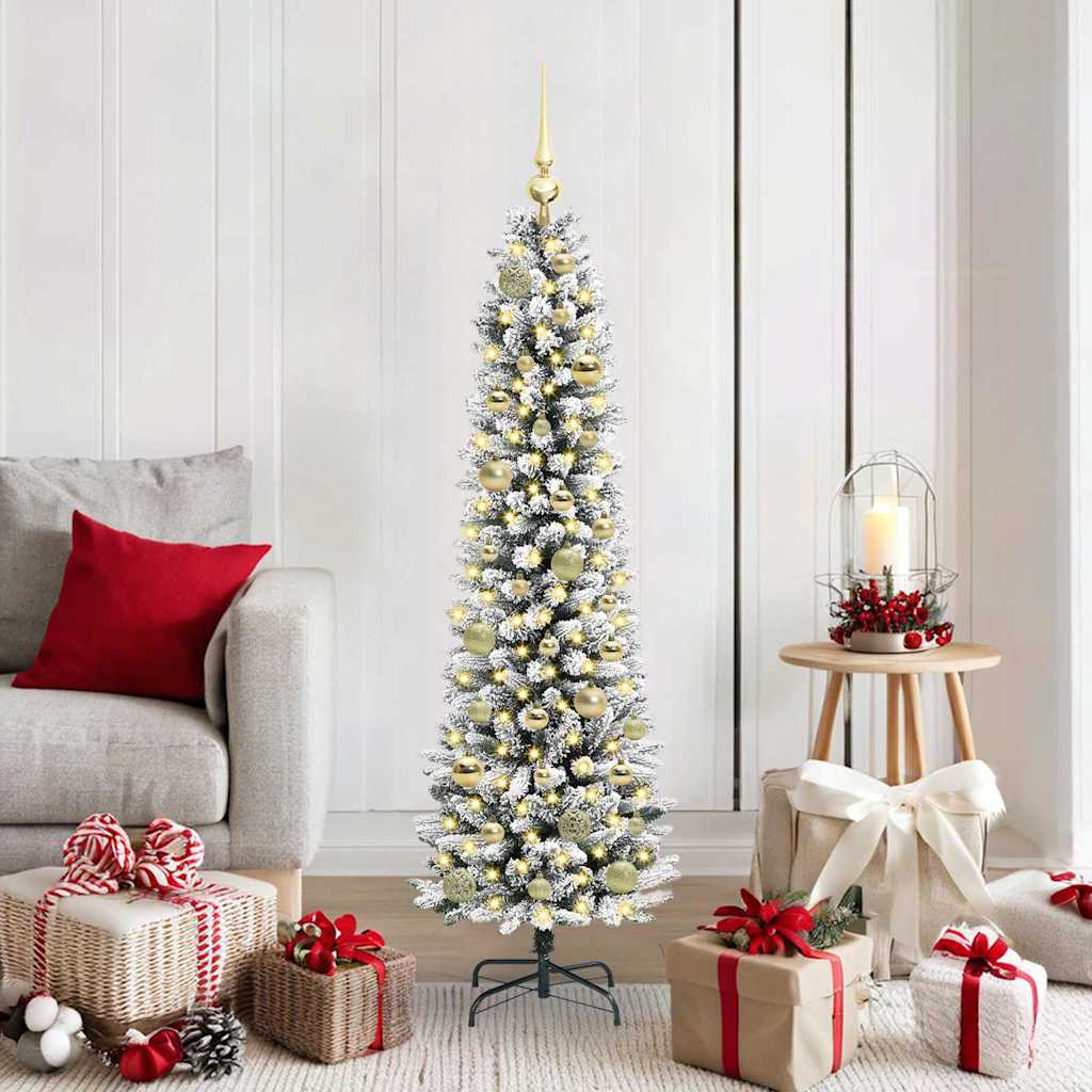Kunstkerstboom met 150 LED Wit 150 cm PVC en Metaal en Plastic is nu te koop bij PeponiXL, paradijselijk wonen!