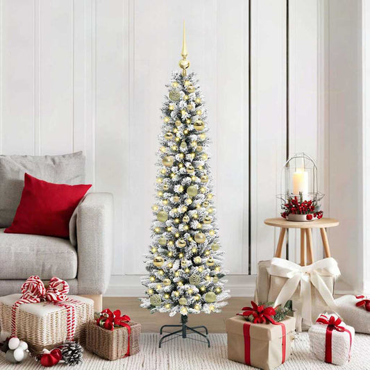 Kunstkerstboom met 150 LED Wit 150 cm PVC en Metaal en Plastic is nu te koop bij PeponiXL, paradijselijk wonen!