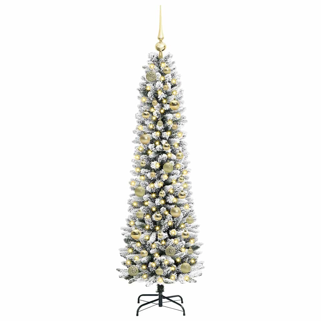 Kunstkerstboom met 150 LED Wit 150 cm PVC en Metaal en Plastic is nu te koop bij PeponiXL, paradijselijk wonen!
