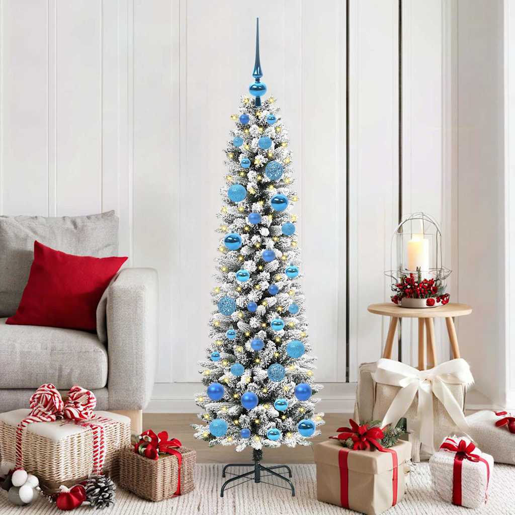 Kunstkerstboom met 150 LED Wit 150 cm PVC en Metaal en Plastic is nu te koop bij PeponiXL, paradijselijk wonen!