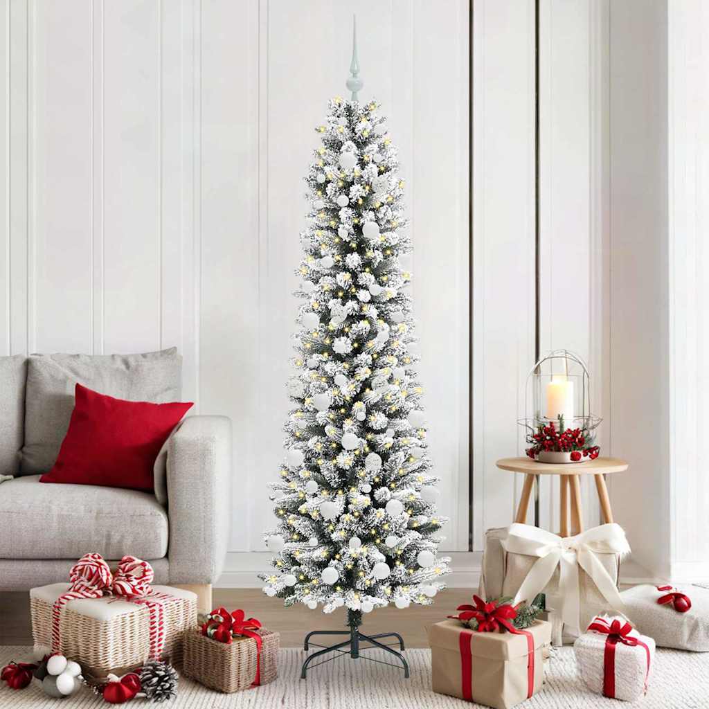 Kunstkerstboom met 300 LED Wit 180 cm PVC en Metaal en Plastic is nu te koop bij PeponiXL, paradijselijk wonen!