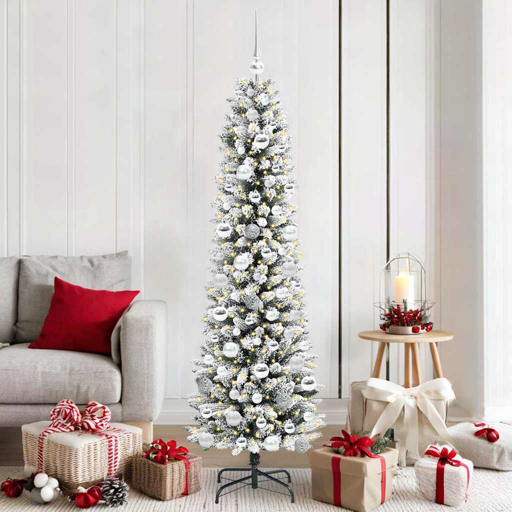 Kunstkerstboom met 300 LED Wit 180 cm PVC en Metaal en Plastic is nu te koop bij PeponiXL, paradijselijk wonen!