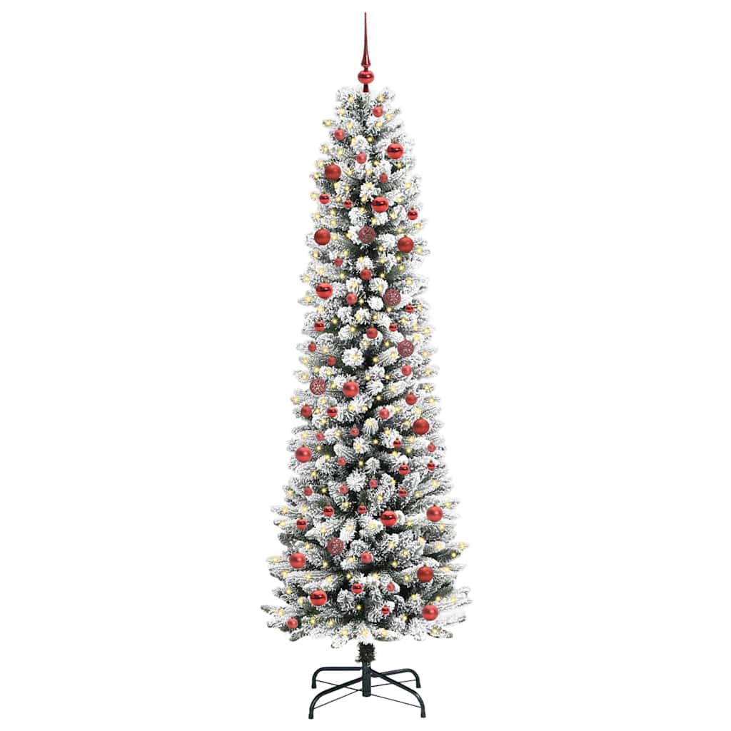 Kunstkerstboom met 300 LED Wit 210 cm PVC en Metaal en Plastic is nu te koop bij PeponiXL, paradijselijk wonen!