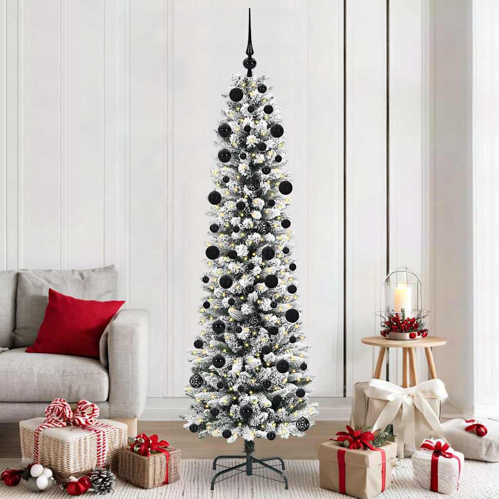 Kunstkerstboom met 300 LED Wit 210 cm PVC en Metaal en Plastic is nu te koop bij PeponiXL, paradijselijk wonen!