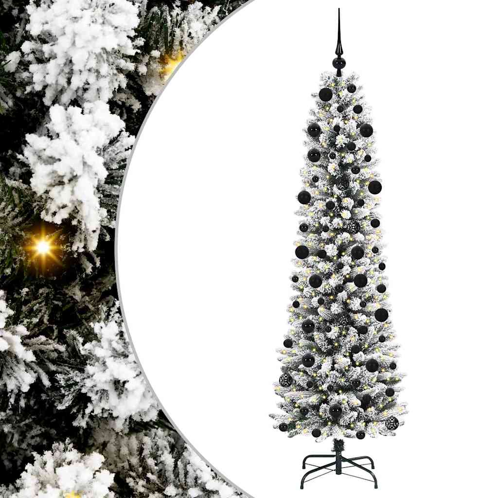 Kunstkerstboom met 300 LED Wit 210 cm PVC en Metaal en Plastic is nu te koop bij PeponiXL, paradijselijk wonen!