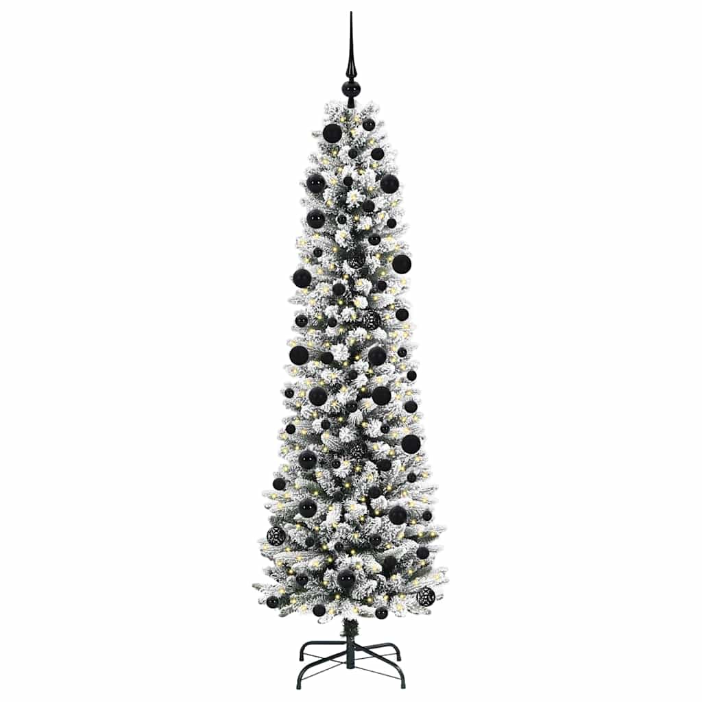 Kunstkerstboom met 300 LED Wit 210 cm PVC en Metaal en Plastic is nu te koop bij PeponiXL, paradijselijk wonen!