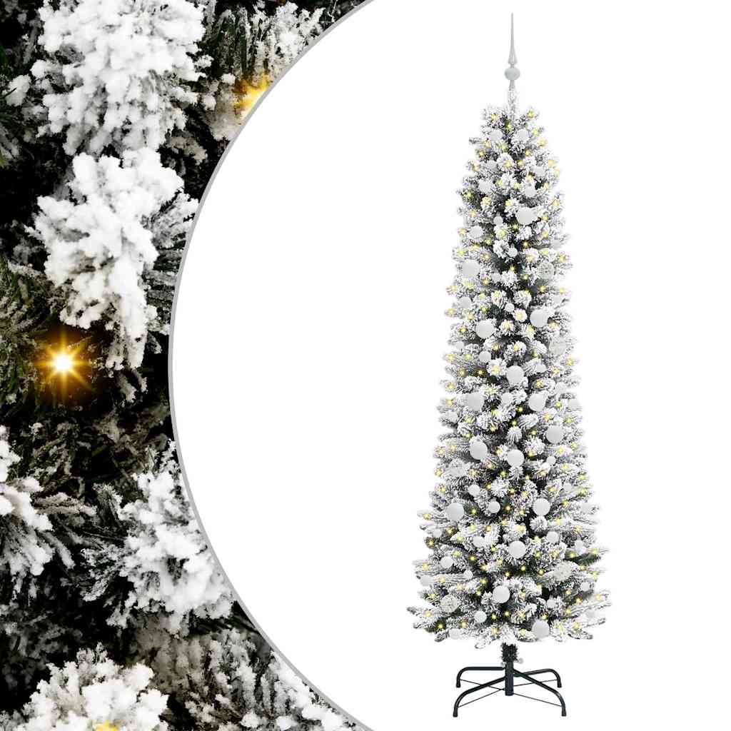 Kunstkerstboom met 300 LED Wit 210 cm PVC en Metaal en Plastic is nu te koop bij PeponiXL, paradijselijk wonen!