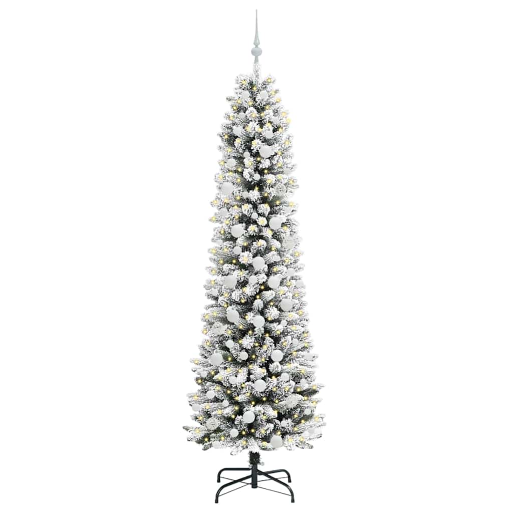 Kunstkerstboom met 300 LED Wit 210 cm PVC en Metaal en Plastic is nu te koop bij PeponiXL, paradijselijk wonen!