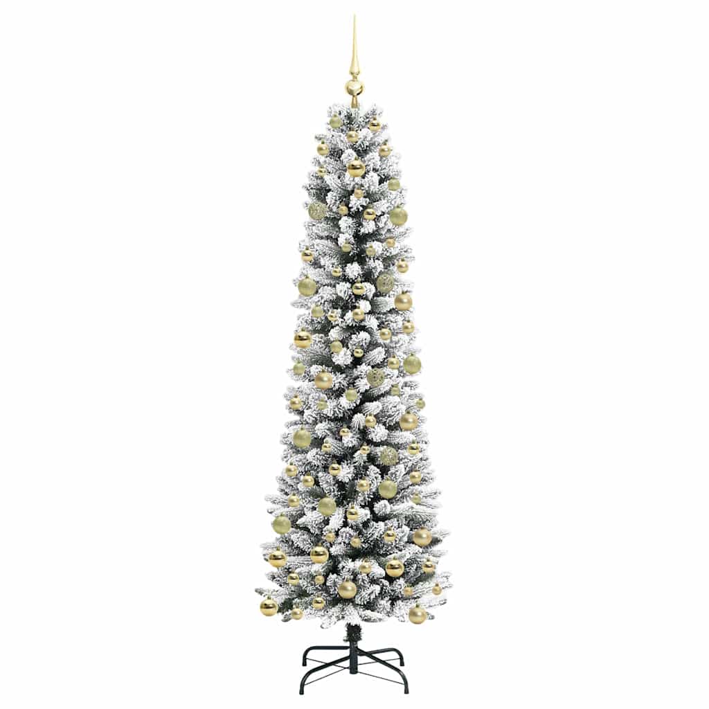 Kunstkerstboom met 300 LED Wit 210 cm PVC en Metaal en Plastic is nu te koop bij PeponiXL, paradijselijk wonen!