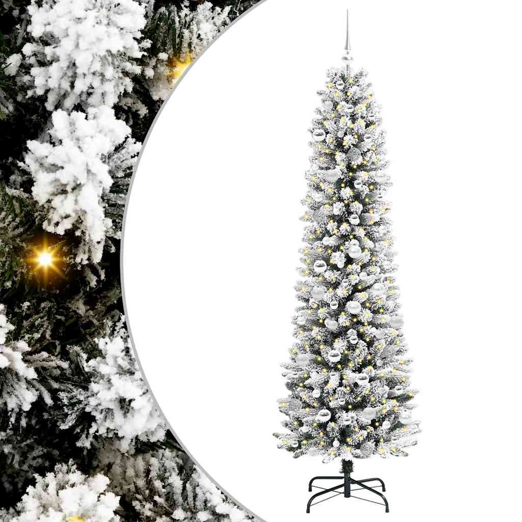 Kunstkerstboom met 300 LED Wit 210 cm PVC en Metaal en Plastic is nu te koop bij PeponiXL, paradijselijk wonen!