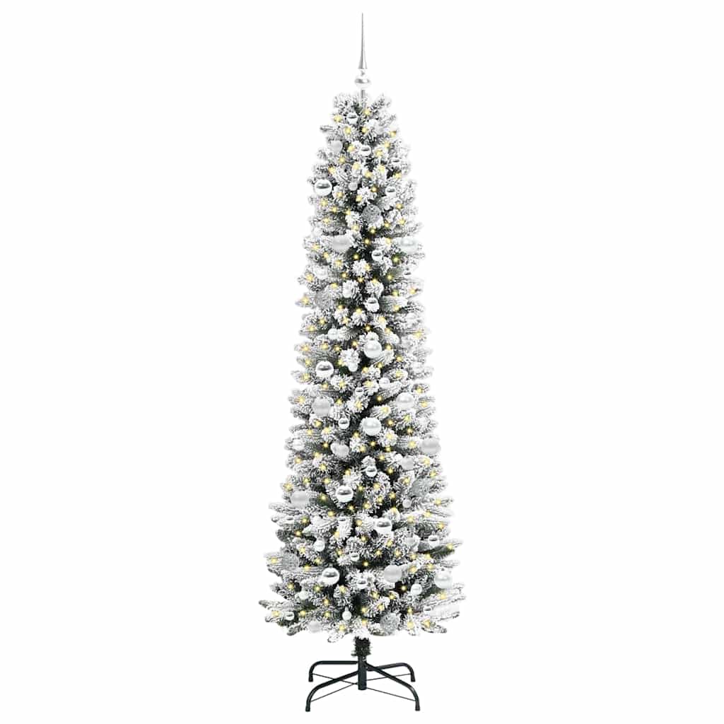 Kunstkerstboom met 300 LED Wit 210 cm PVC en Metaal en Plastic is nu te koop bij PeponiXL, paradijselijk wonen!