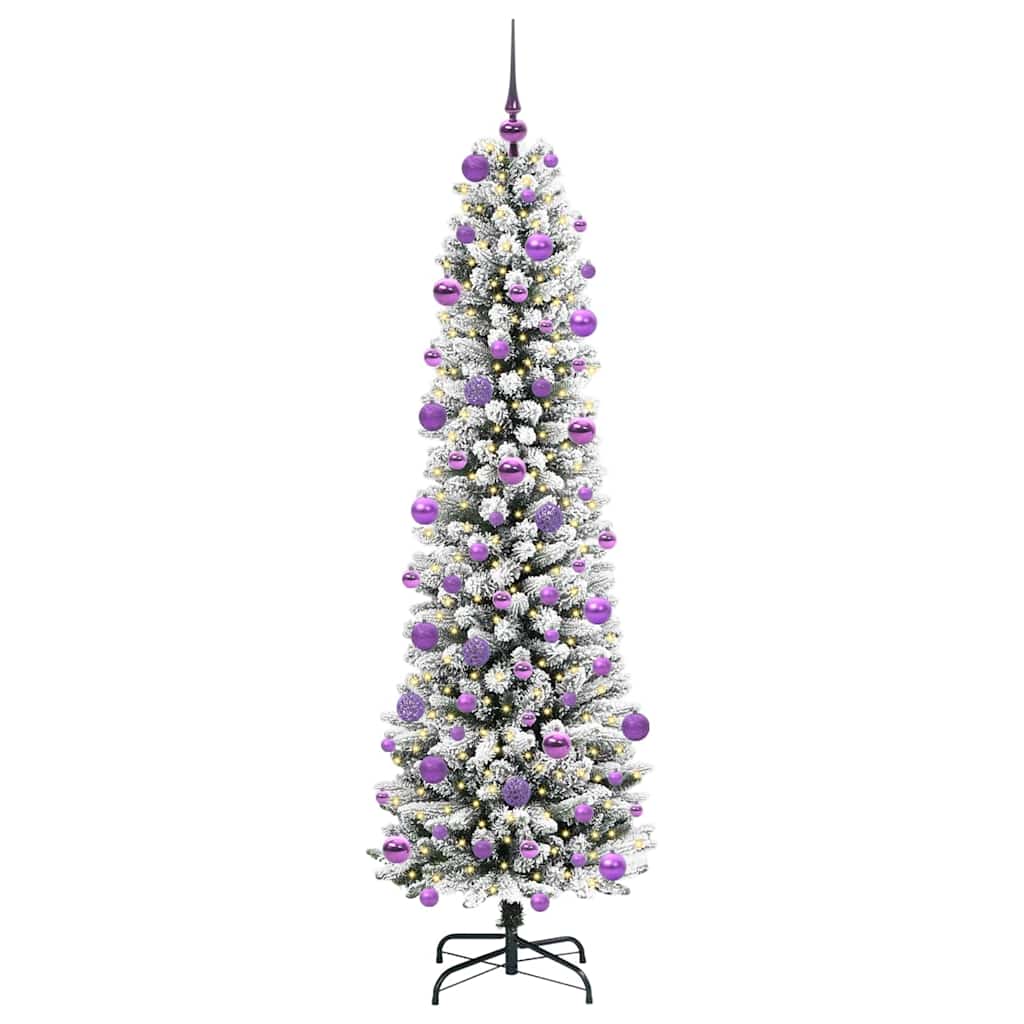 Kunstkerstboom met 300 LED Wit 210 cm PVC en Metaal en Plastic is nu te koop bij PeponiXL, paradijselijk wonen!