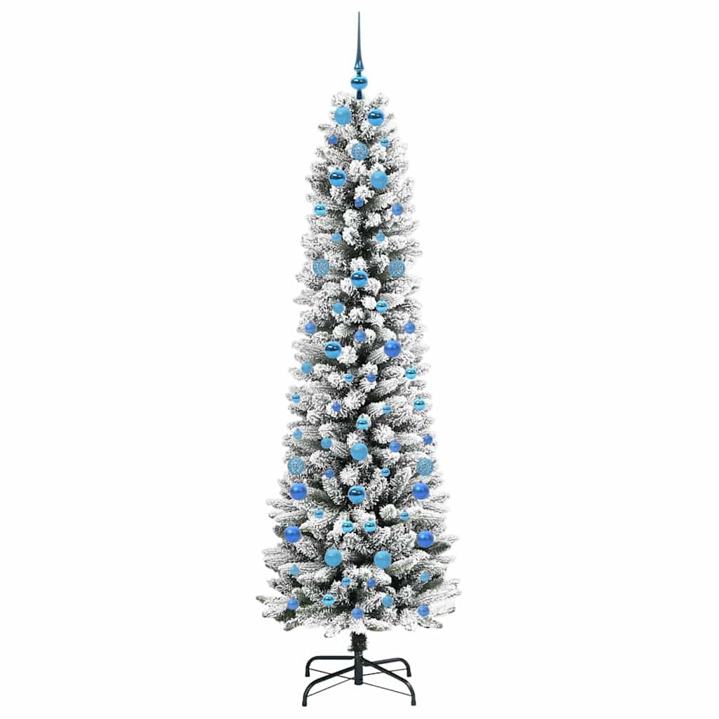 Kunstkerstboom met 300 LED Wit 210 cm PVC en Metaal en Plastic is nu te koop bij PeponiXL, paradijselijk wonen!
