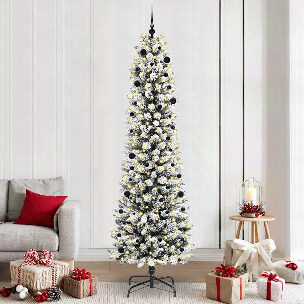 Kunstkerstboom met 300 LED Wit 240 cm PVC en Metaal en Plastic is nu te koop bij PeponiXL, paradijselijk wonen!