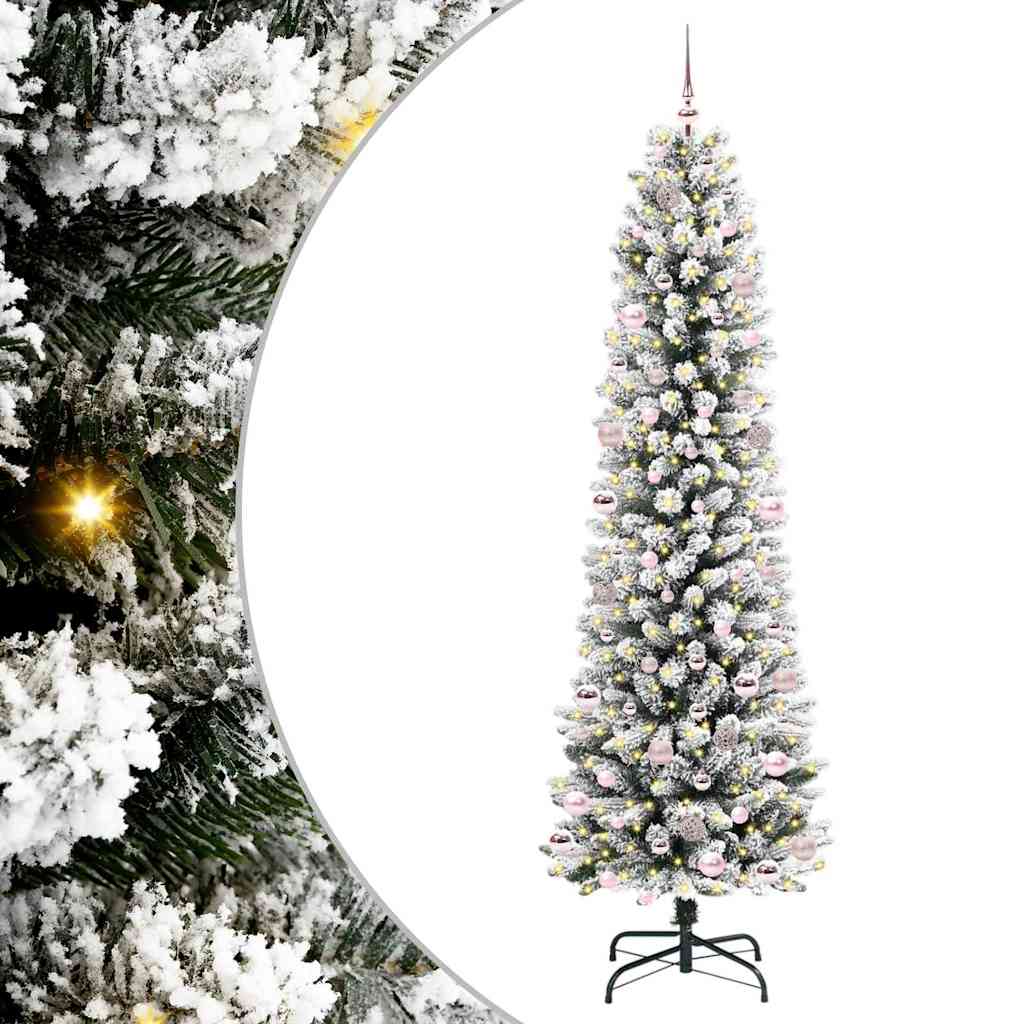 Kunstkerstboom met 300 LED Wit 240 cm PVC en Metaal en Plastic is nu te koop bij PeponiXL, paradijselijk wonen!