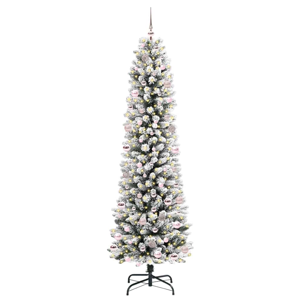 Kunstkerstboom met 300 LED Wit 240 cm PVC en Metaal en Plastic is nu te koop bij PeponiXL, paradijselijk wonen!