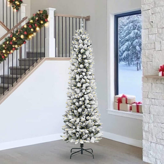Kunstkerstboom met 300 LED Wit 240 cm PVC en Metaal en Plastic is nu te koop bij PeponiXL, paradijselijk wonen!