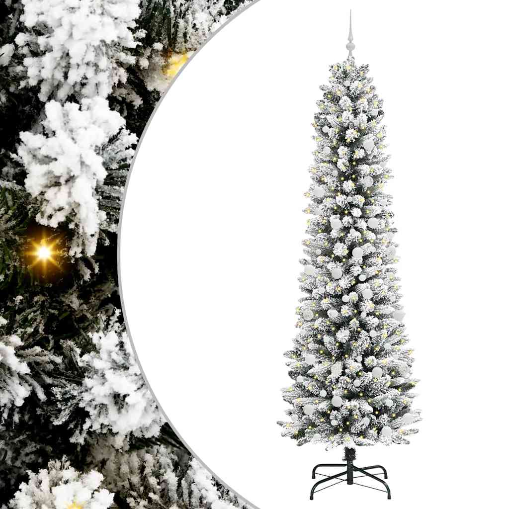 Kunstkerstboom met 300 LED Wit 240 cm PVC en Metaal en Plastic is nu te koop bij PeponiXL, paradijselijk wonen!